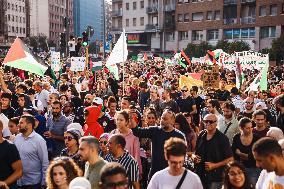 Demonstration In Support Of Palestine In Milan, Italy