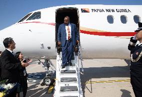 (BRF2023)CHINA-BEIJING-BELT AND ROAD FORUM-PAPUA NEW GUINEAN PM-ARRIVAL (CN)