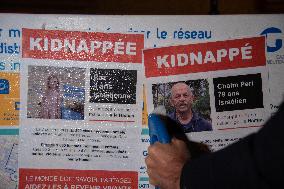 Posters Of Israeli Hostages Put up On Walls - Paris