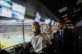 President Macron Watches South Africa v France
