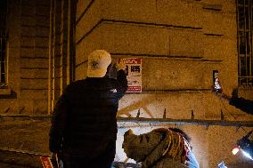 Posters Of Israeli Hostages Put up On Walls - Paris