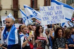 Rally In Support Of Israel - Barcelona