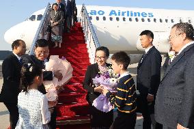 (BRF2023)CHINA-BEIJING-BELT AND ROAD FORUM-LAO PRESIDENT-ARRIVAL (CN)