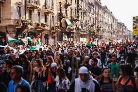 Demonstration In Support Of Palestine In Milan, Italy