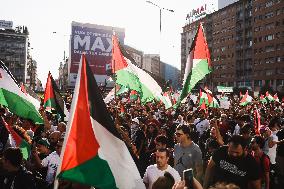 Demonstration In Support Of Palestine In Milan, Italy