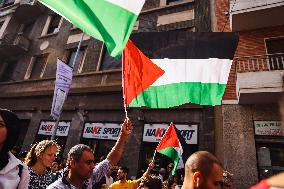 Demonstration In Support Of Palestine In Milan, Italy