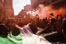 Demonstration In Support Of Palestine In Milan, Italy