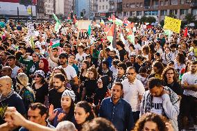 Demonstration In Support Of Palestine In Milan, Italy