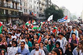 Demonstration In Support Of Palestine In Milan, Italy