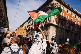 Demonstration In Support Of Palestine In Milan, Italy