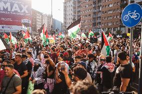 Demonstration In Support Of Palestine In Milan, Italy