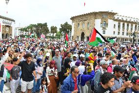 MOROCCO-RABAT-RALLY-SUPPORT PALESTINIANS