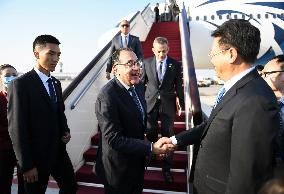 (BRF2023)CHINA-BEIJING-BELT AND ROAD FORUM-EGYPTIAN PM-ARRIVAL (CN)