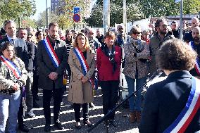 Tribute To Dominique Bernard And Samuel Paty - Strasbourg