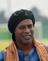 Former Brazil Football Player Ronaldinho In Kolkata