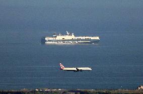 Divers ships in the port of Barcelona