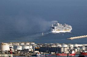 Divers ships in the port of Barcelona