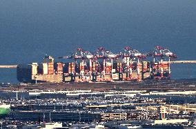 Divers ships in the port of Barcelona