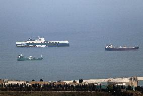 Divers ships in the port of Barcelona