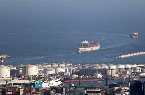 Divers ships in the port of Barcelona