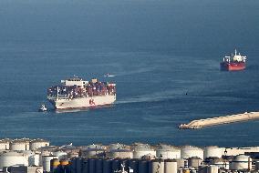 Divers ships in the port of Barcelona