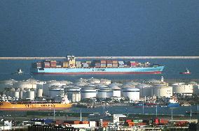 Divers ships in the port of Barcelona