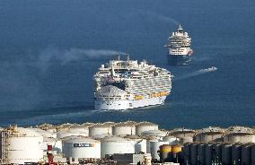 Divers ships in the port of Barcelona