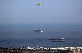 Divers ships in the port of Barcelona