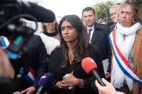 Prisca Thevenot Attends Tribute To Samuel Paty And Dominique Bernard - Sevres