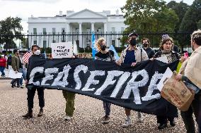 Protestors demonstrate against Israels planned incursion into Gaza