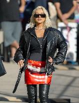 Christina Aguilera Outside Jimmy Kimmel Live - LA