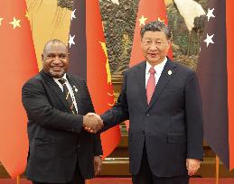 (BRF2023)CHINA-BEIJING-XI JINPING-PAPUA NEW GUINEA-PM-MEETING (CN)