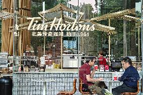 Tim Hortons Cafe in Shanghai