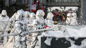 Chemical Fire Rescue Drill in Huai 'an