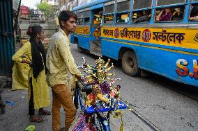 Durga Puja Festival Celebration In Kolkata.