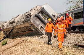 INDONESIA-KULON PROGO-TRAIN-ACCIDENT