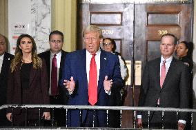 Former US President Donald J. Trump Attends Civil Fraud Trial
