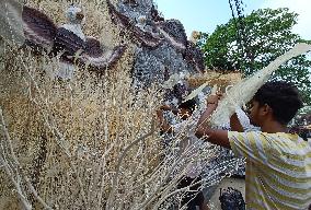 Preparation Of Durga Puja Festival In India