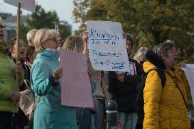 Protest Against Closing Hospital In Duesseldorf