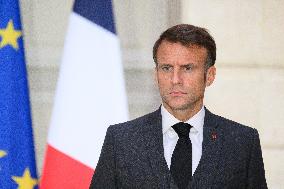 President Macron Meets Estonia's PM Kaja Kallas - Paris