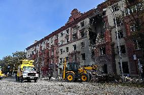 Russian missile attack on Zaporizhzhia