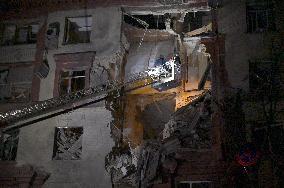 Russian missile attack on Zaporizhzhia