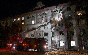 Russian missile attack on Zaporizhzhia