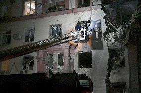 Russian missile attack on Zaporizhzhia