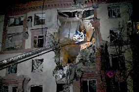 Russian missile attack on Zaporizhzhia