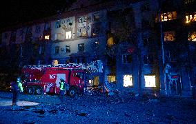 Russian missile attack on Zaporizhzhia