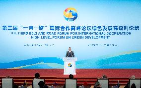 (BRF2023)CHINA-BEIJING-BELT AND ROAD FORUM-HIGH-LEVEL FORUM ON GREEN DEVELOPMENT (CN)