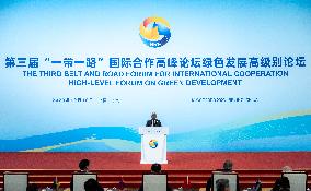 (BRF2023)CHINA-BEIJING-BELT AND ROAD FORUM-HIGH-LEVEL FORUM ON GREEN DEVELOPMENT (CN)