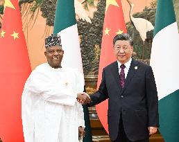 (BRF2023)CHINA-BEIJING-XI JINPING-NIGERIA-VICE PRESIDENT-MEETING (CN)