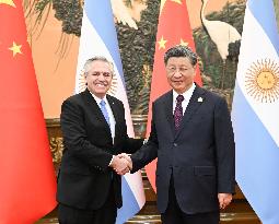 (BRF2023)CHINA-BEIJING-XI JINPING-ARGENTINA-PRESIDENT-MEETING (CN)